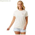 Կանացի կարճ թևքով մարզաշապիկ Rip Curl Wild Bloom սպիտակ