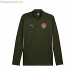 Մարզական սվիտեր մեծահասակների համար Puma Manchester City 24/25 Training Olive