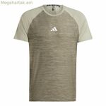 Տղամարդու կարճ թևքով մարզաշապիկ Adidas Gym+ 3 Bandas շագանակագույն