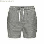 Տղամարդկանց լողազգեստ Only & Sons Onsted Stripe Seersucker սպիտակ, սև