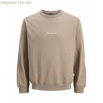 Տղամարդու սվիտեր առանց գլխարկի Jack & Jones JORNORREBRO EMB SWEAT CREW NOOS 12282893 շագանակագույն