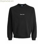 Տղամարդու սվիտեր առանց գլխարկի Jack & Jones JORNORREBRO EMB SWEAT CREW NOOS 12282893 սև