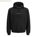 Տղամարդու վերնաշապիկ Jack & Jones JORNORREBRO EMB SWEAT HOOD NOOS 12282861 սև