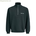 Տղամարդու սվիտեր առանց գլխարկի Jack & Jones JORNORREBRO EMB SWEAT բարձր վզնոցով SN 12282899 սև