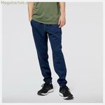 Մեծահասակների տաբատ New Balance TNCT FLC PNT MP23022 NGO տղամարդկանց համար, մուգ կապույտ