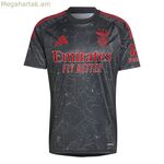 Տղամարդու կարճ թևքով ֆուտբոլային մարզաշապիկ Adidas SLB Benfica սև