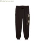 Երկար սպորտային տաբատներ Puma Maximal Metallic Swe սև տղամարդկանց համար