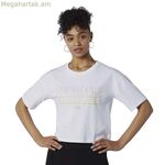 Կանացի կարճ թևքով մարզաշապիկ New Balance Essentials Athletic Club, քառակուսի սպիտակ