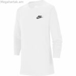 Մանկական երկար թևքով մարզաշապիկ Nike Sportswear սպիտակ