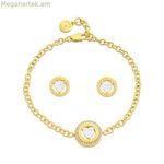 Michael Kors Fashion Golden ապարանջանի և ականջօղերի հավաքածու
