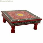 Կողքի սեղան Alexandra House Living Կարմիր Ալյումինե MDF Փայտ 38 x 14 x 38 սմ