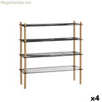 Դարակներ MobleKit մետաղական բամբուկե 63 x 26 x 75 սմ (4 հատ)