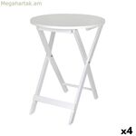 Կողքի սեղան MobleKit սպիտակ 40 x 40 x 49,5 սմ (4 հատ)