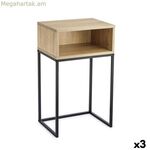 Կողքի սեղան MobleKit շագանակագույն սև 40 x 30 x 68 սմ (3 հատ)