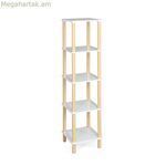 Դարակներ MobleKit սպիտակ փայտե 35 x 35 x 138 սմ