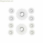 Պատի հայելի DKD Home Decor Պոլիպրոպիլեն (PP) (2 հատ) (5 հատ)
