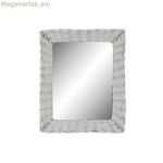 Պատի հայելի DKD Home Decor White Cottage Braiding 53,5 x 4 x 62,5 սմ