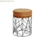Ոտնաթաթի հենարան DKD Home Decor սև մետաղական պոլիեսթեր տերակոտա (33 x 33 x 42 սմ)