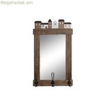 Պատի հայելի DKD Home Decor շագանակագույն, հնեցված ծածկույթով 40 x 9 x 68 սմ