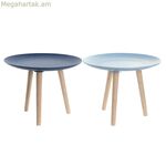 Կողքի սեղան DKD Home Decor 44 x 44 x 35 սմ Կապույտ-շագանակագույն Երկնագույն սոճու փայտ MDF փայտ (2 հատ)
