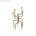 Մոմակալ Home ESPRIT Ոսկեգույն մետաղական 25 x 25 x 51 սմ