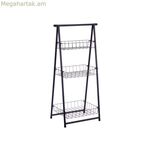 Դարակներ Kinvara սև մետաղական երկաթյա 44 x 31 x 90 սմ 44 x 90 x 31 սմ 48 x 8,5 x 38 սմ