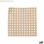 Սահքի դեմ պաշտպանող ցնցուղի գորգ Berilo Beige PVC 54 x 54 x 1 սմ 6 x 55 x 6 սմ (6 հատ)
