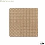Սահքի դեմ պաշտպանող ցնցուղի գորգ Berilo Beige PVC 50,3 x 50,3 x 0,7 սմ շրջանակներով (6 հատ)