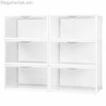 Կոշիկի դարսվող տուփ Max Home White 6 հատ պոլիպրոպիլեն ABS 35 x 18,5 x 27 սմ