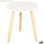 Կողքի սեղան Max Home սպիտակ 35 x 40 x 35 սմ (6 հատ)