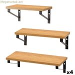 Դարակներ Max Home Երկաթե MDF Փայտե 42 X 12 X 16 ՍՄ (4 հատ)