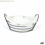 Հացի զամբյուղ My Bar սպիտակ մետաղական 26 x 23,5 x 11,2 սմ (12 հատ)