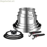 Խոհանոցային սպասք Tefal L897SB74 Սև Կարմիր Պողպատե 11 Հատ