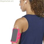 Սպորտային թևկապ ականջակալների ելքով Asics MP3 Arm Tube վարդագույն