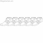 Գուլպաների հավաքածու Nike EVERYDAY LIGHTWEIGHT SX7679 100 սպիտակ, 6 զույգ