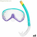 Սնորկելինգի ակնոցներ և խողովակ AquaSport Turquoise (6 հատ)