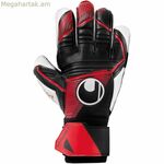 Դարպասապահի ձեռնոցներ Uhlsport Powerline Soft Pro սև՝ մեծահասակների համար