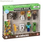 3D ջնջիչների հավաքածու Minecraft MC4070B 8 հատ