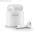 Ականջակալներ ականջի մեջ Bluetooth Savio TWS-01 սպիտակ