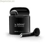 Ականջակալներ ականջի մեջ՝ Savio TWS-02, սև գրաֆիտային