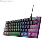 Խաղային ստեղնաշար Trust GXT 867 Acira սև, բազմագույն, QWERTY, Qwerty ԱՄՆ