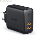 Պատի լիցքավորիչ Aukey PA-D2 սև 36 Վտ