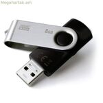 USB կրիչ GoodRam UTS2 USB 2.0 սև արծաթագույն 8 GB (1 հատ)