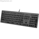 Ստեղնաշար A4 Tech A4TKLA47125 Սպիտակ Սև Մոխրագույն QWERTY