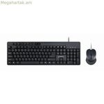 Ստեղնաշար և մկնիկ GEMBIRD KBS-UM-04 սև մոնոխրոմ QWERTY Qwerty ԱՄՆ