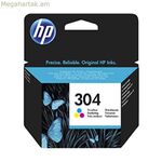 HP 304 օրիգինալ թանաքային փամփուշտ՝ երկնագույն/մանուշակագույն/դեղին