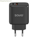 Պատի լիցքավորիչ Savio LA-06/B սև 30 Վտ