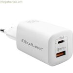 Պատի լիցքավորիչ Qoltec 50765 սպիտակ 65 Վտ