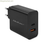 Պատի լիցքավորիչ Qoltec 52381 սև 90 Վտ (1 հատ)