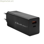 Պատի լիցքավորիչ Qoltec 52382 սև 100 Վտ (1 հատ)
